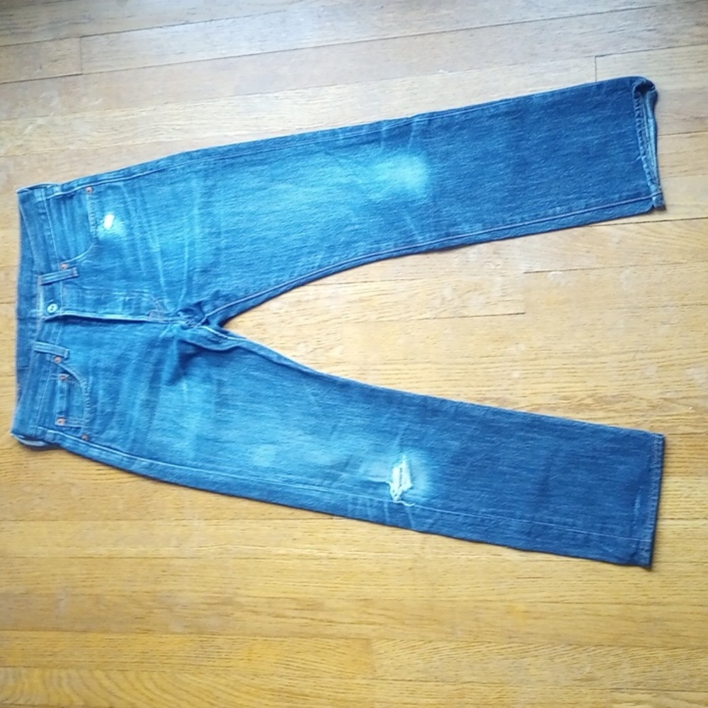 Levi's 501 Dark Blue 100% cotton Denim Jeans Broken-In Men's 29x30